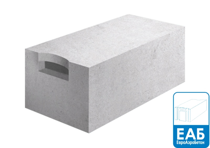 Газобетонный блок ЕАБ D600 625x250x250